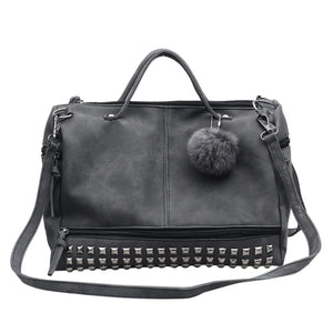 Women Handbag Rivet Shoulder Bag Tote Lady