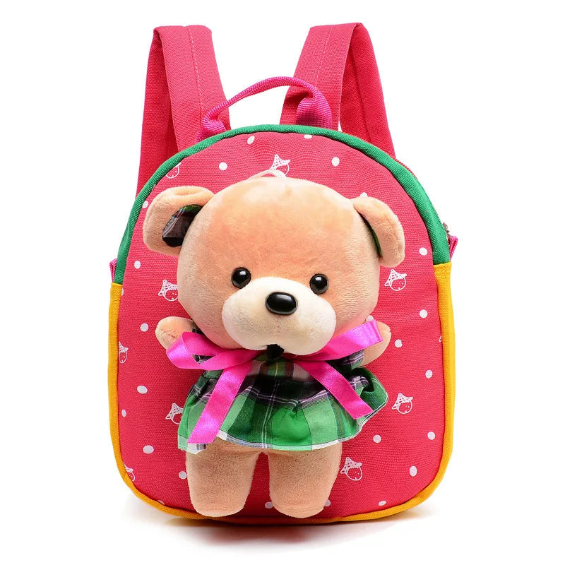 Cartoon Bear Cat Kids School Bag Kindergarten Backpack
