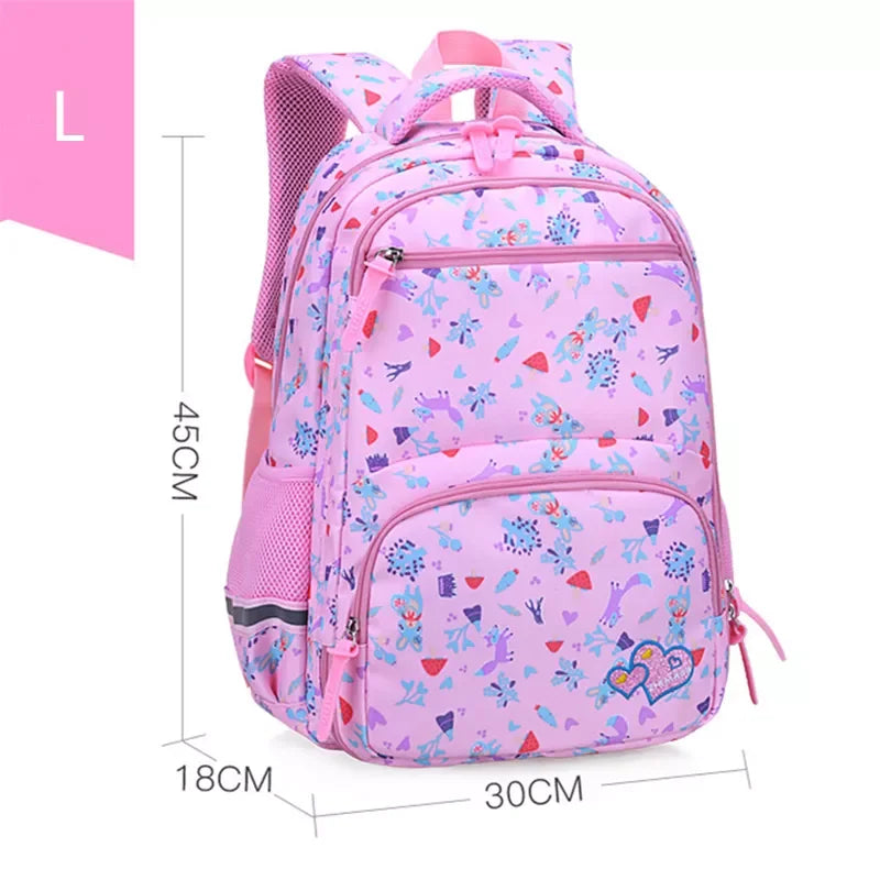 Cartoon Printing Children School Backpack for Girls Orthopedics School Bags