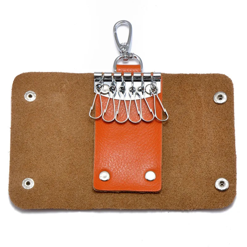 Leather Key Holder Bag Car Keychain Wallet Cover