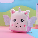 Cartoon Plush Unicorn Coin Purse Mini Zipper Key Earphone Storage Bag
