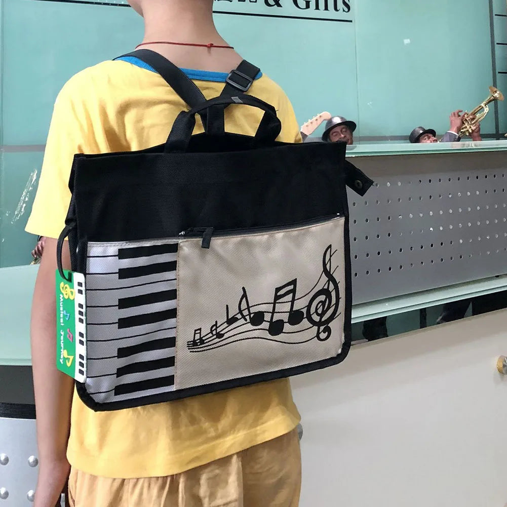 Children Kids Musical Note Pattern Backpack Schoolbag