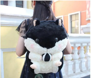 3D Hamster Mouse Plush Backpack Stuffed Rabbit Kids Toy Girls Schoolbag