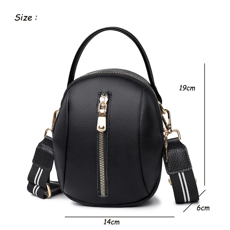 Leather Crossbody Bag for Women Small Shoulder Messenger Purse