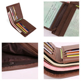 Short Bifold Men Wallet Casual Soild Wallet with Coin Pocket