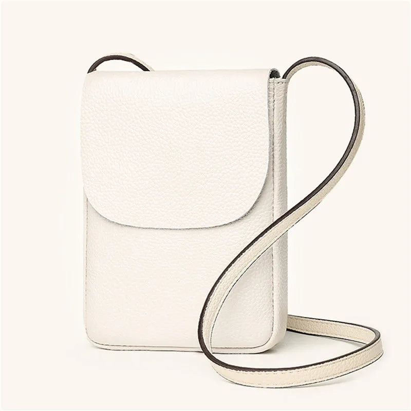 Leather Women's Casual Phone Bag Ladies Messenger Bag
