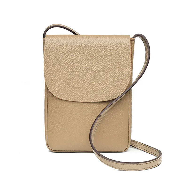 Leather Women's Casual Phone Bag Ladies Messenger Bag