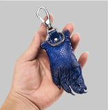 Genuine Crocodile Skin Key Holder Wallet with Stainless Steel Buckle
