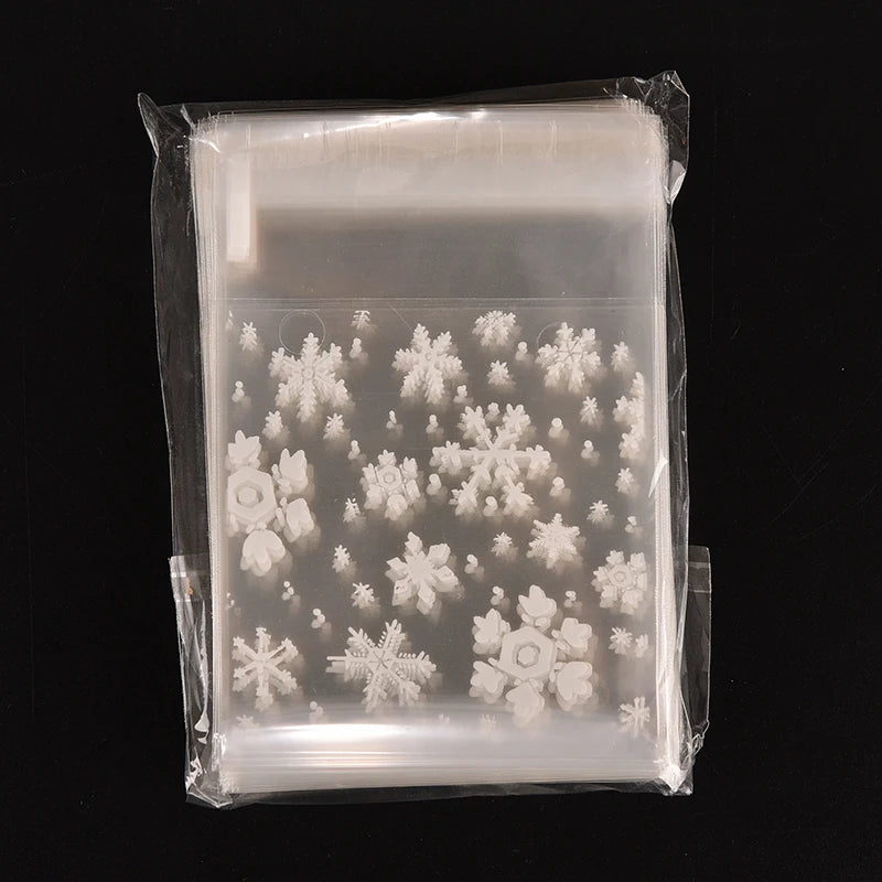 100Pcs Christmas Cellophane Treat Gift Bags