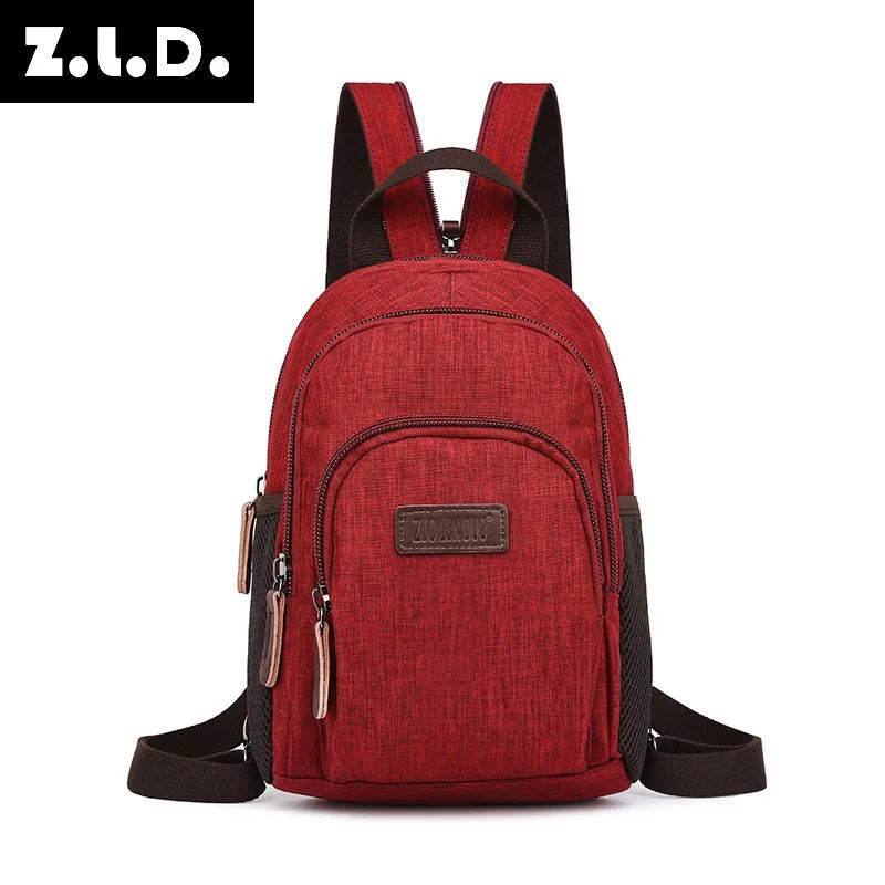 Lady Small Casual Backpack Female Leisure Chest Bag