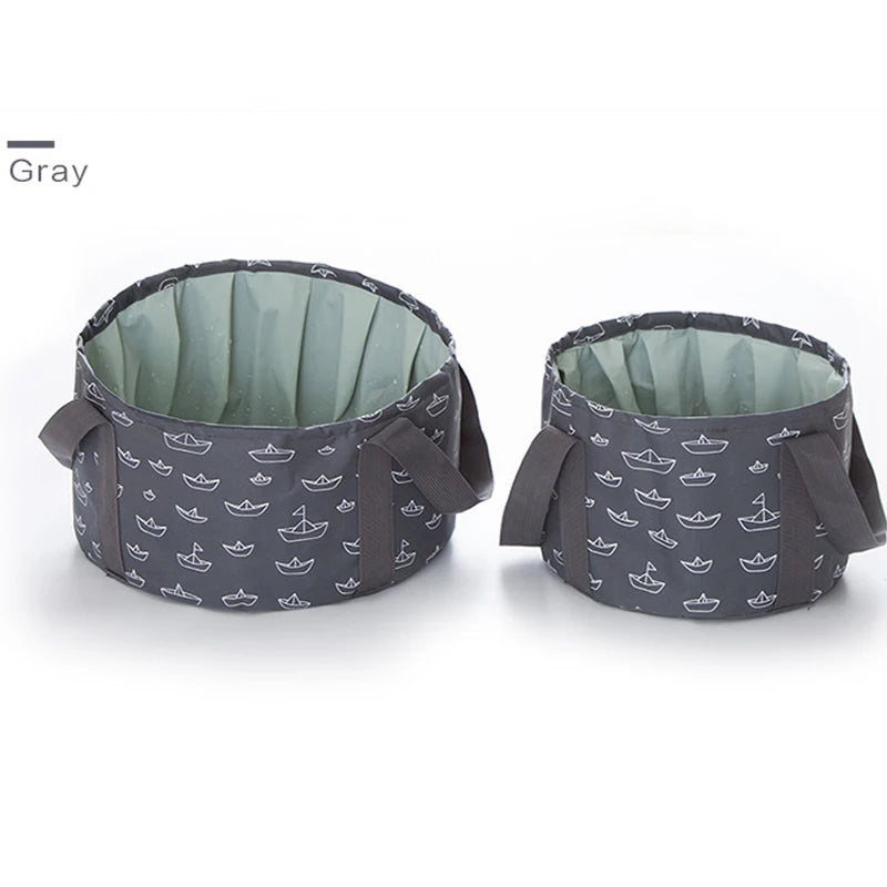 Women's Portable Folding Bucket Bag for Travel