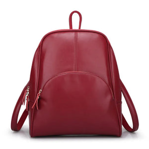 Lady Leather Backpack Female Leisure Bag