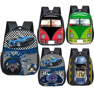 12 Inch Racing Car Toddler Backpack Kids School Bag Kindergarten