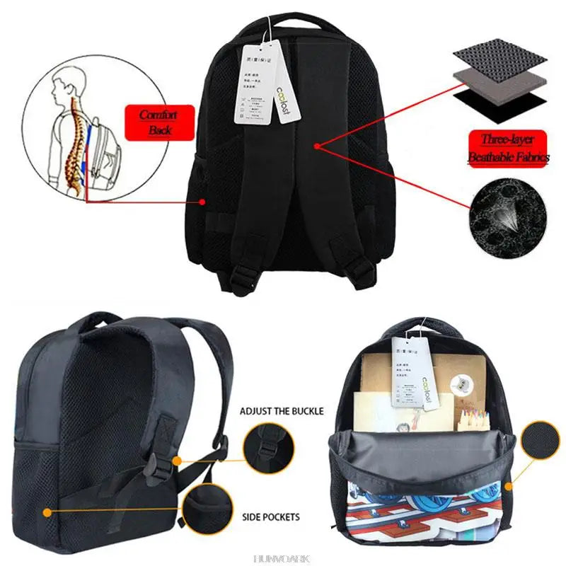 12 Inch Wednesday Addams Backpack for Nevermore Academy Kids