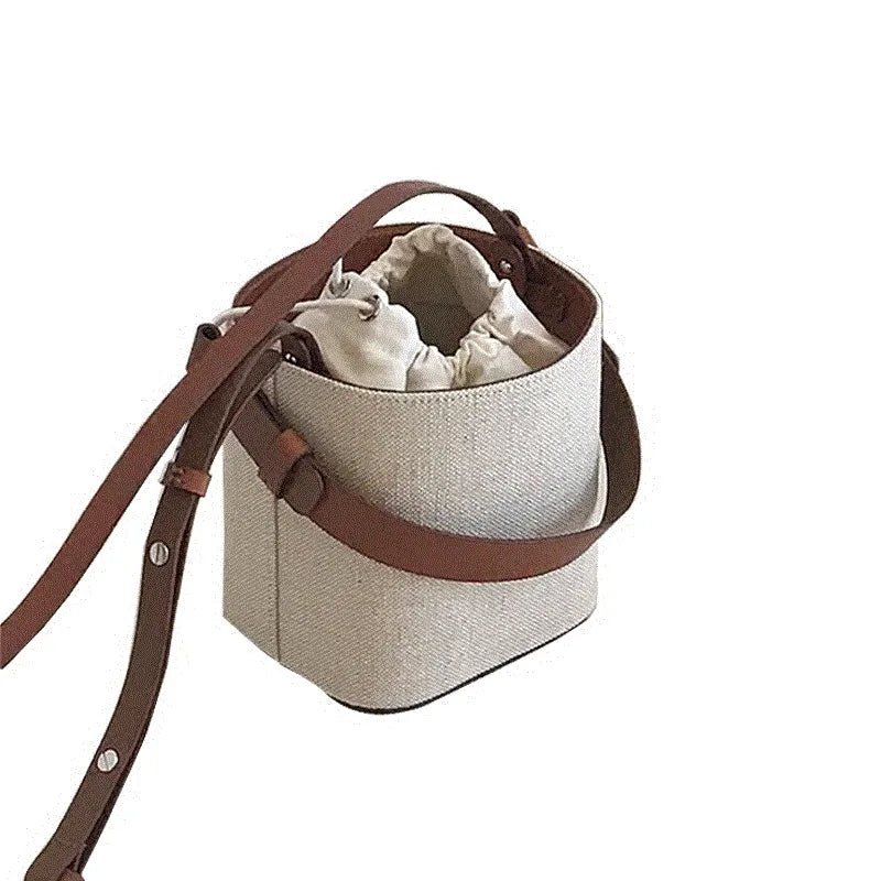 Hot Women Handbag Lady Small Canvas Bucket Bag Female Casual Shoulder Bag