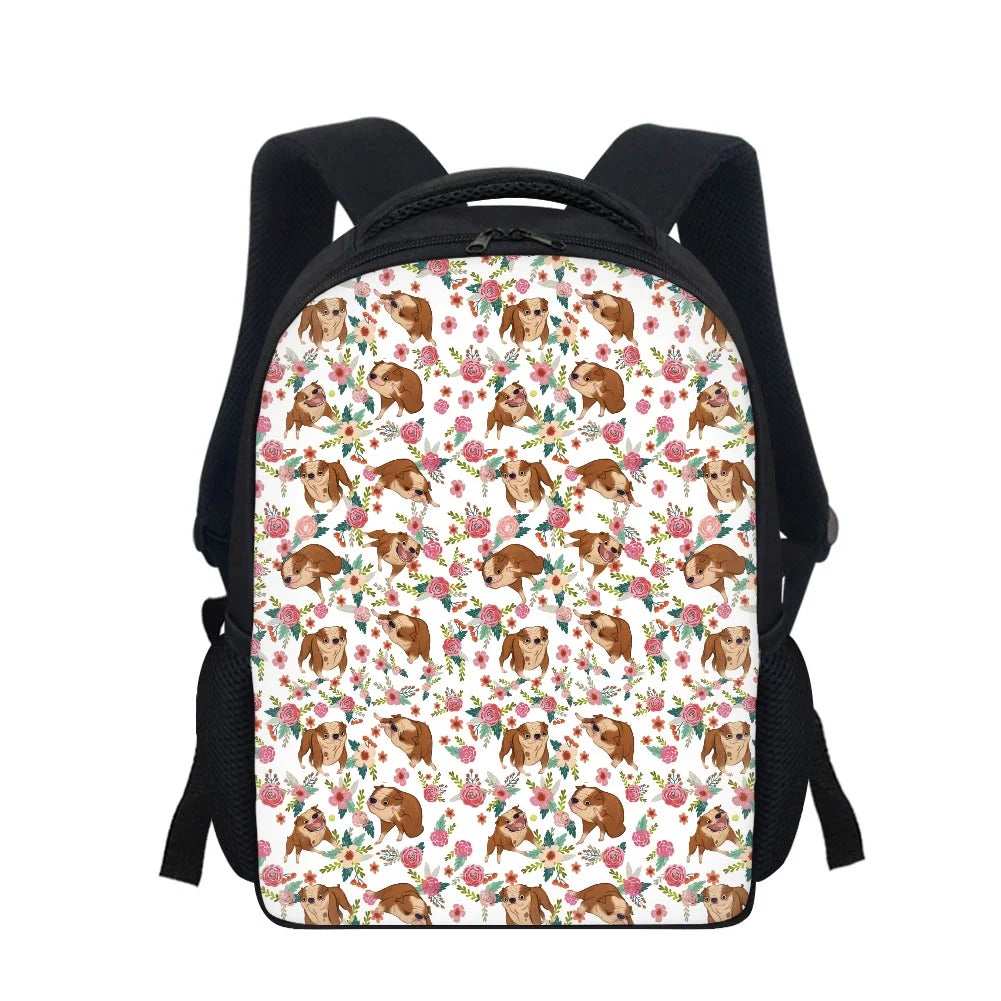 Casual Kindergarten Book Bag Small School Bags Animal Flowers Printed Boys K