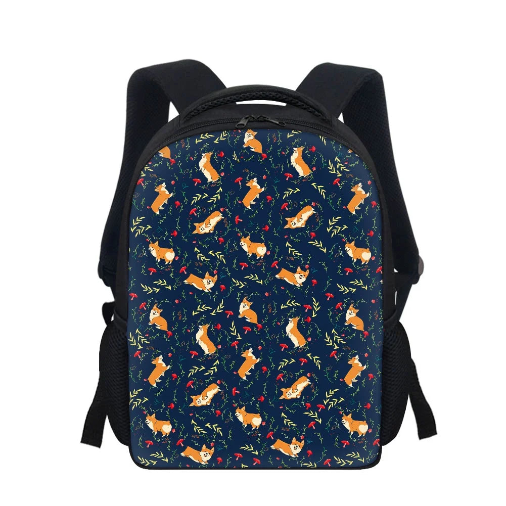 Casual Kindergarten Book Bag Small School Bags Animal Flowers Printed Boys K