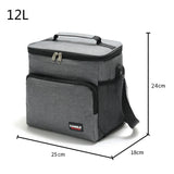 12L Cooler Bag Insulated Thermal Storage Tote Ice Thermo Lunch Camping Pack