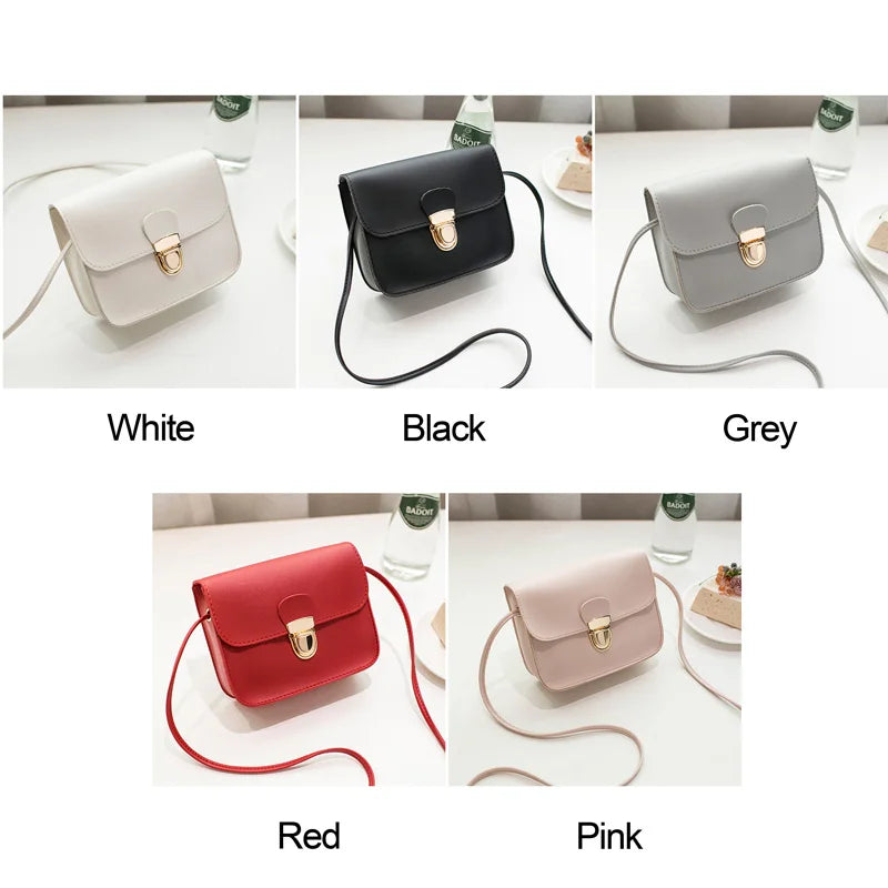 12PCS Women Messenger Bags Solid Lock Shoulder Crossbody Phone Beach Bag