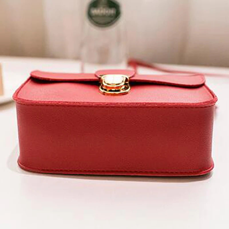 12PCS Women Messenger Bags Solid Lock Shoulder Crossbody Phone Beach Bag