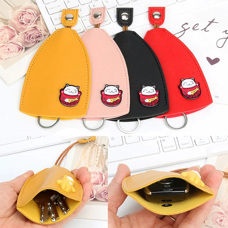 Cartoon Rabbit Cat Key Pouch Car Key Case Holder Organizer