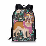 Cartoon Bulldog 3D Print Kids Backpack For Teenagers Boys Girls School Bags