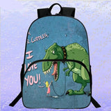 16 Inch 3D Printing Dinosaur Backpack for Boys and Girls