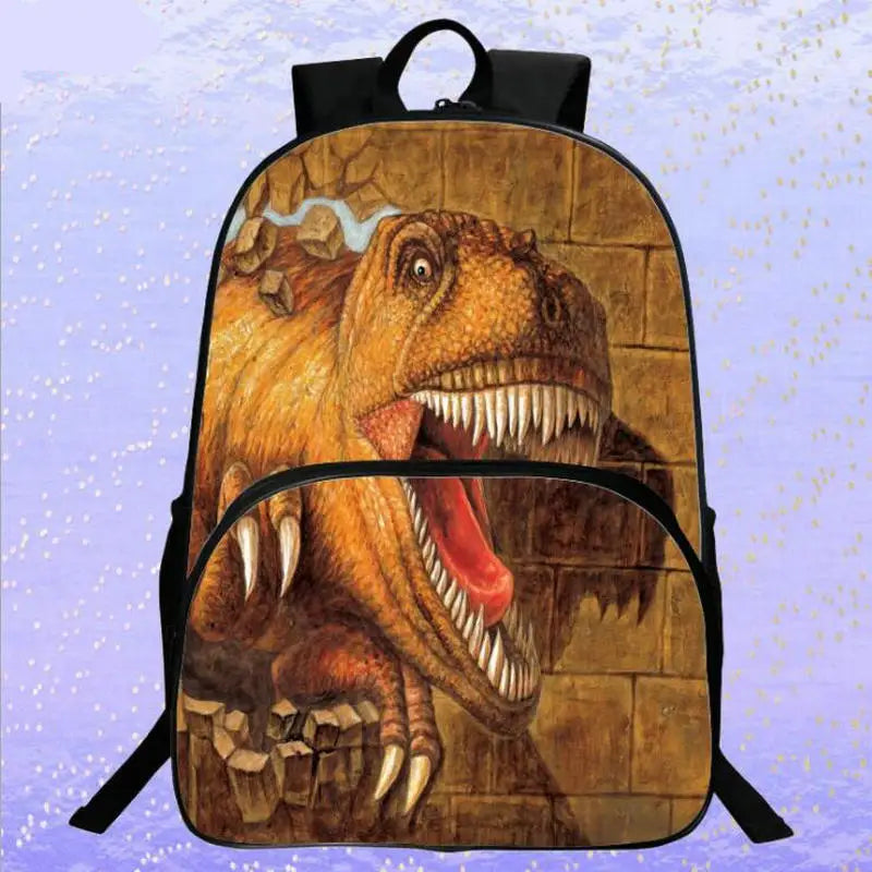 16 Inch 3D Printing Dinosaur Backpack for Boys and Girls