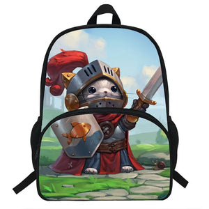16-Inch Owl Knight Backpack for School Kids