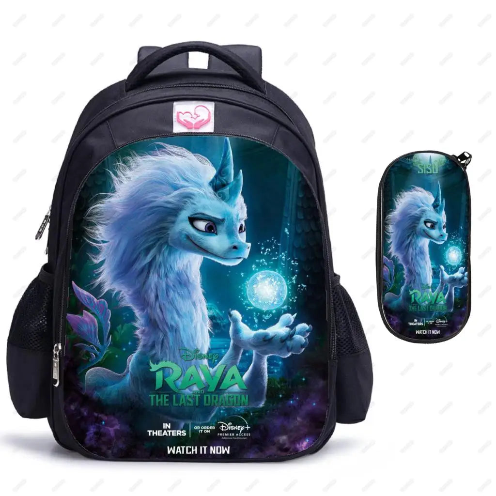 16 Inch Raya and The Last Dragon Children School Bags Orthopedic Backpack