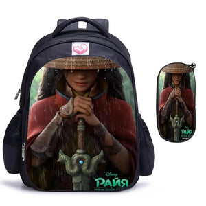 16 Inch Raya and The Last Dragon Children School Bags Orthopedic Backpack