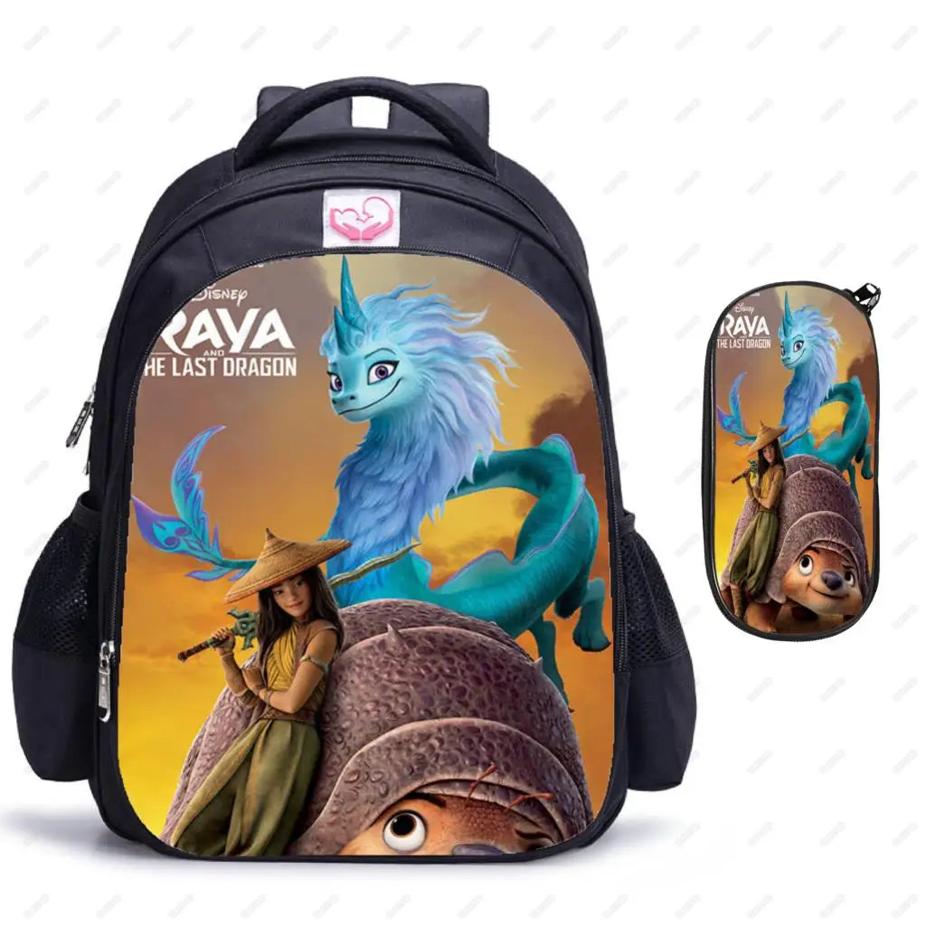16 Inch Raya and The Last Dragon Children School Bags Orthopedic Backpack