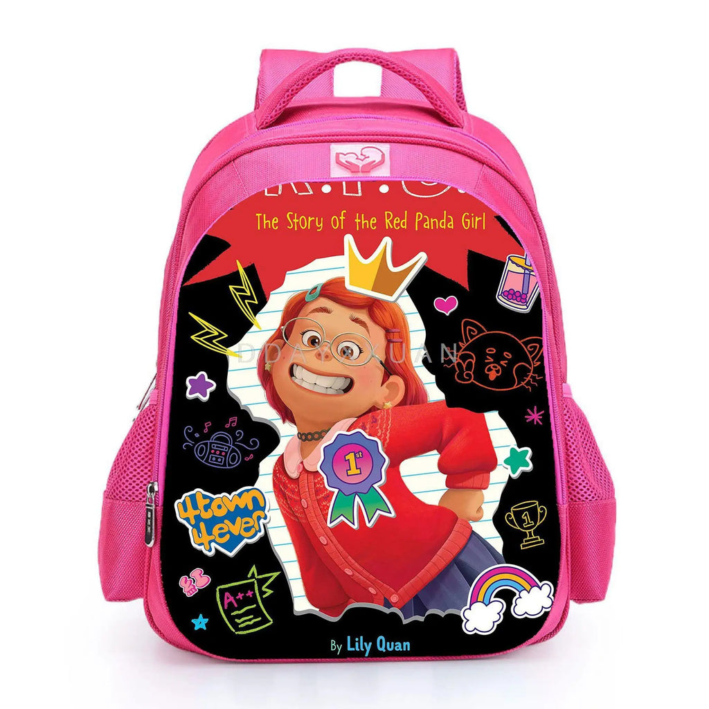 16 Inch Cartoon Turning Red Kids Schoolbag Orthopedic Backpack