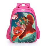 16 Inch Cartoon Turning Red Kids Schoolbag Orthopedic Backpack