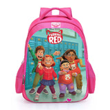 16 Inch Cartoon Turning Red Kids Schoolbag Orthopedic Backpack