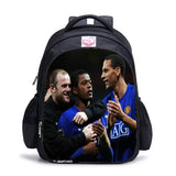 16-inch Football Star Print Backpack for Boys School Bag