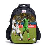 16-inch Football Star Print Backpack for Boys School Bag