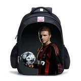 16-inch Football Star Print Backpack for Boys School Bag