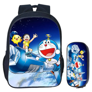 16 inch Doraemon School Bag Kids Boys Girls Backpack Children School Sets