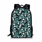 16 inch Cartoon Panda Print School Bag for Kids Boy Book Bags