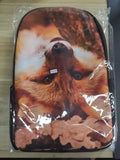 16in Kids Backpack Fox Print for Ages 6-15 Boys Girls Schoolbag