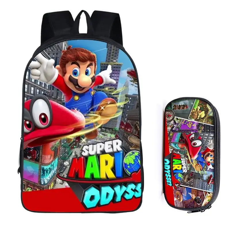 16 inch School Bag for Kids Boys Girls Backpack Children School Sets Pencil Bag