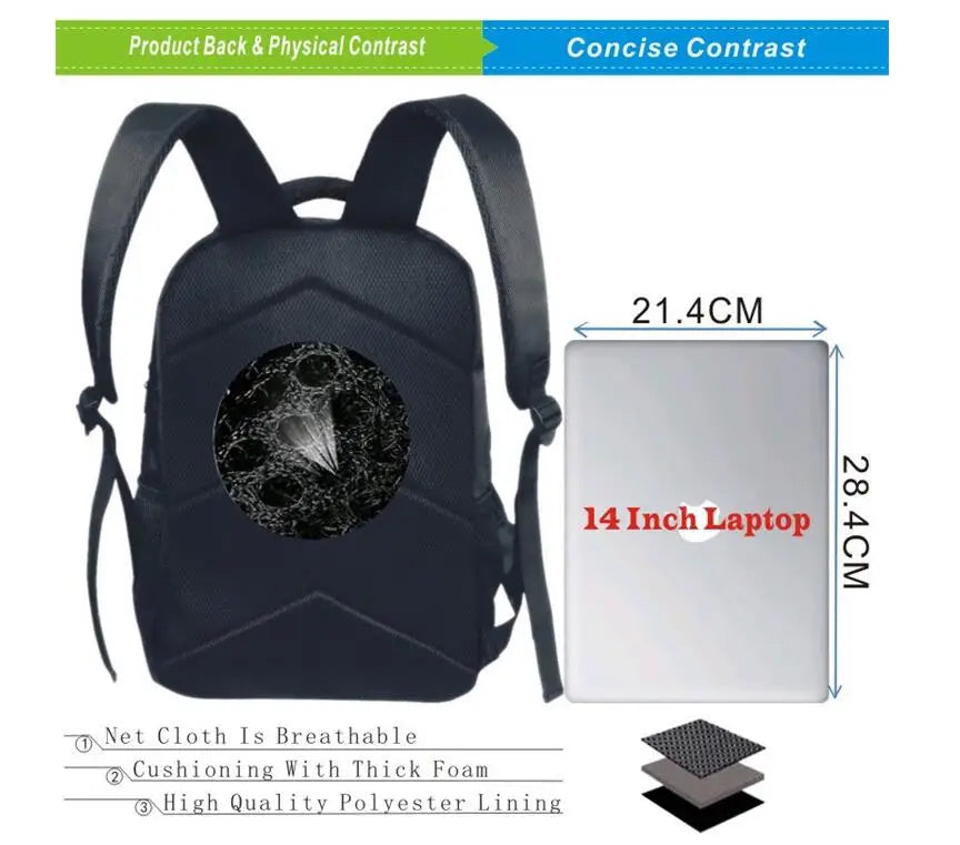 16in Girls Cat 3D School Bagpack