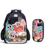 16inch Gumball Backpack for Teenager Schoolbags Satchel Kids Book Bag