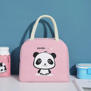 Cartoon Panda Lunch Bag Kids Women Travel Picnic Bags Waterproof Insulation