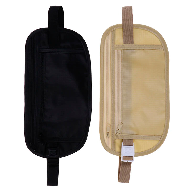1PC Travel Hidden Wallet Cloth Slim Secret Security Outdoor Pockets