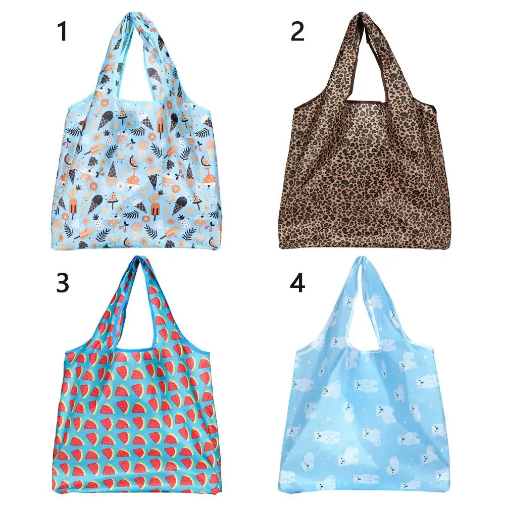 Stylish Foldable Shopping Bag Reusable Waterproof Backpacks Storage Tote