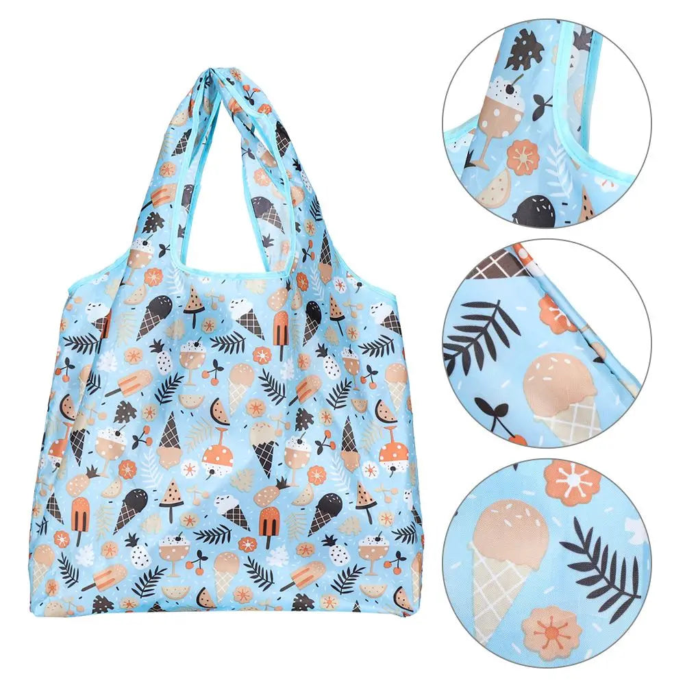 Stylish Foldable Shopping Bag Reusable Waterproof Backpacks Storage Tote