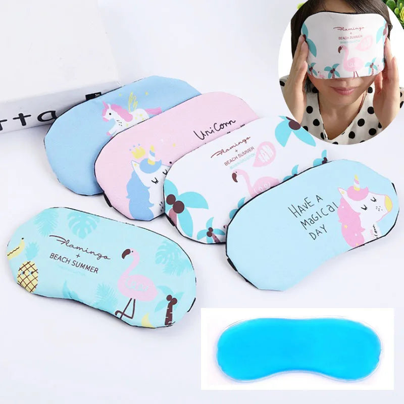 Flamingo Sleeping Eye Mask Blindfold Travel Accessory