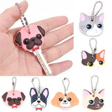 Cartoon Dog Key Case Cover Silicone Protective KEY Wallet Cat Rubber Holder